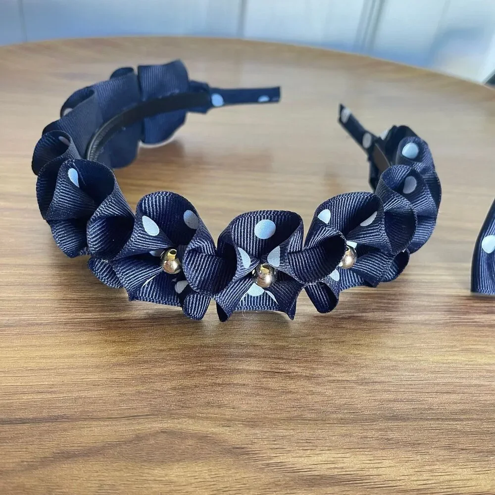 New Headband & band with decorative flowers set for girls
